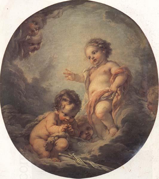 Francois Boucher The Baby Jesus and the Infant St.John China oil painting art